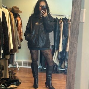 Dockers Women's Dark Brown Leather Jacket